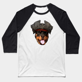 Rottweiler Pirate Baseball T-Shirt